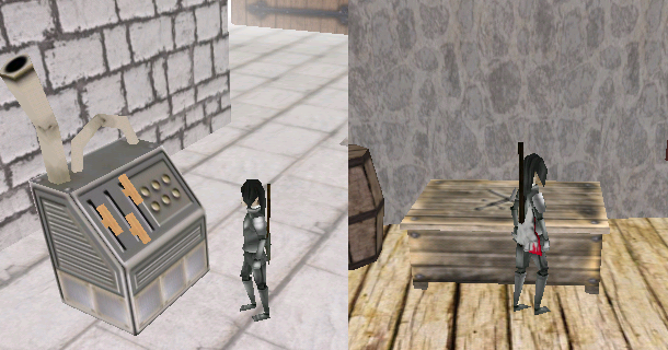 Maiden Wars crafting station and interior furniture